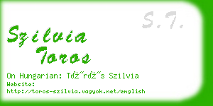 szilvia toros business card